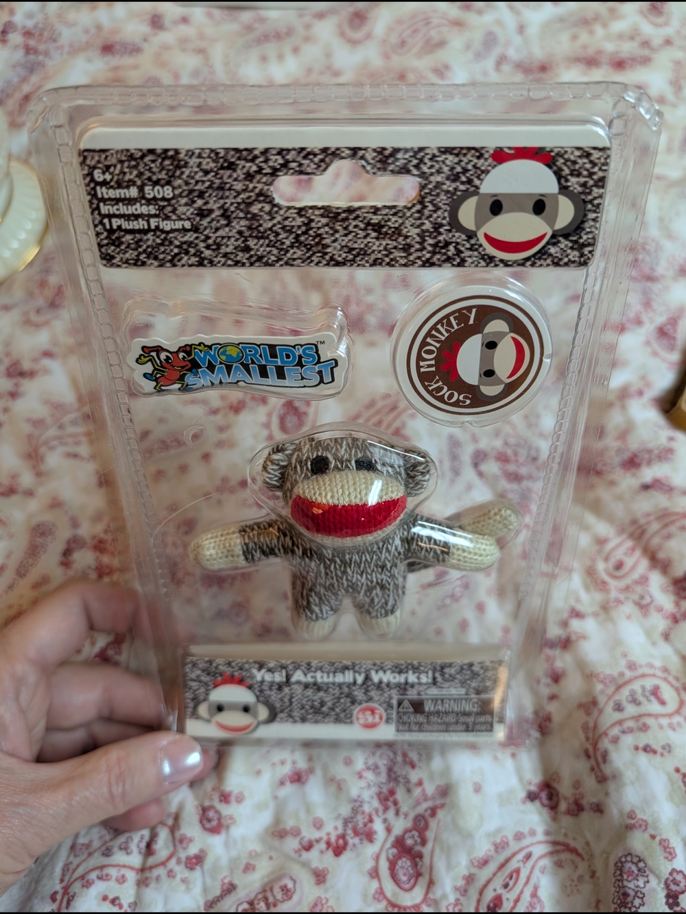 World's Smallest Sock Monkey Plush Figure -  Collectible